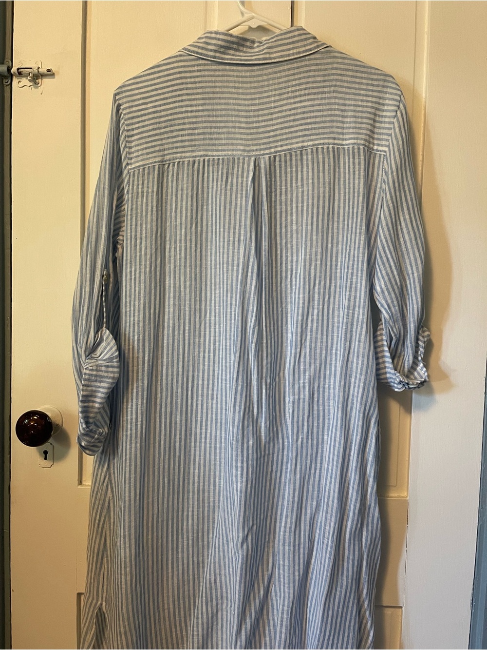 blue island Blue and White Striped Button Shirt - Picture 7 of 9